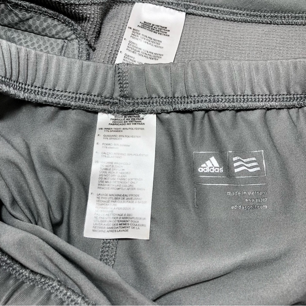 adidas Golf 2 in 1 Skirt / Short Removable Shorts Curve Hem Gray Skirt / Skort L - Picture 14 of 14
